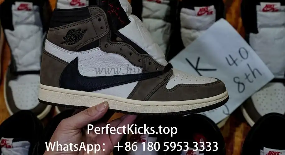 PK 4.0 TRAVIS SCOTT X AIR JORDAN I CD4487-100HIGH OG MOCHA RETAIL MATERIALS RETAIL VERSION