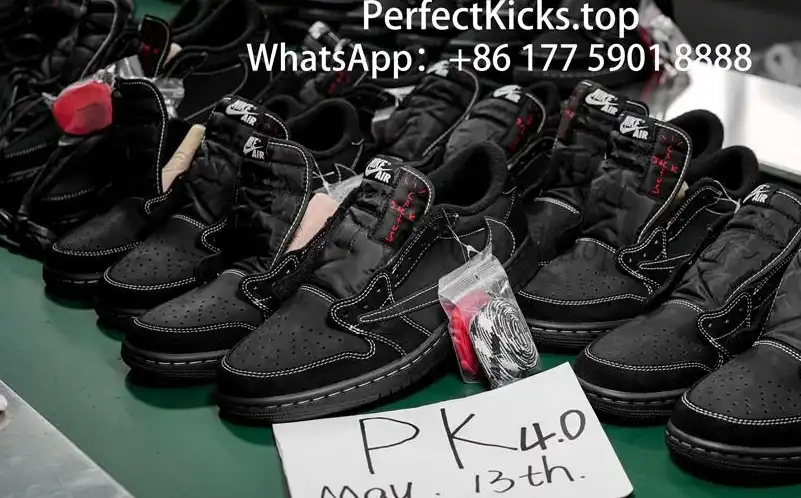 PK 4.0 Jordan 1 Retro Low OG SP Travis Scott Black Phantom RETAIL MATERIALS READY TO SHIP