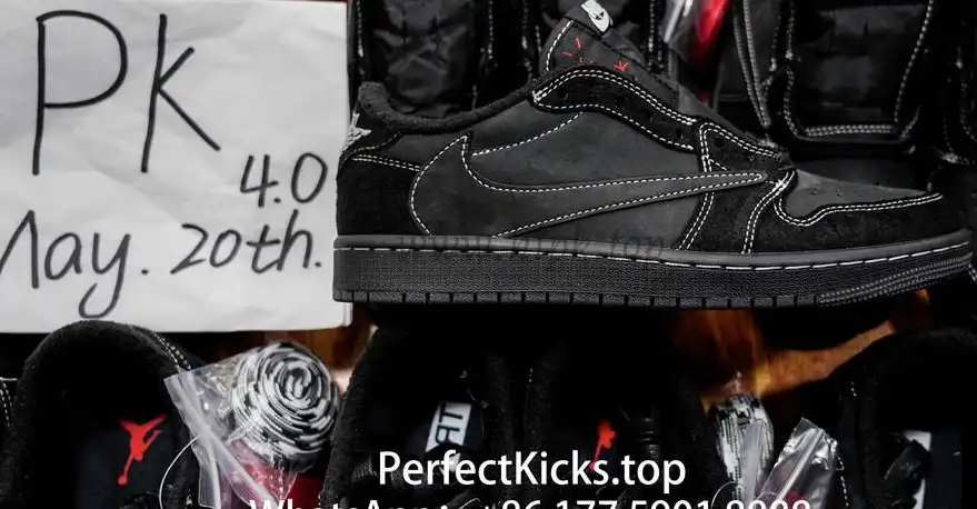 PK 4.0 Jordan 1 Retro Low OG SP Travis Scott Black Phantom RETAIL MATERIALS READY TO SHIP