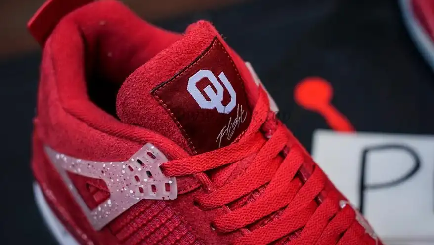 PK GOD Jordan 4 Retro Oklahoma Sooners PE retail materials ready to ship