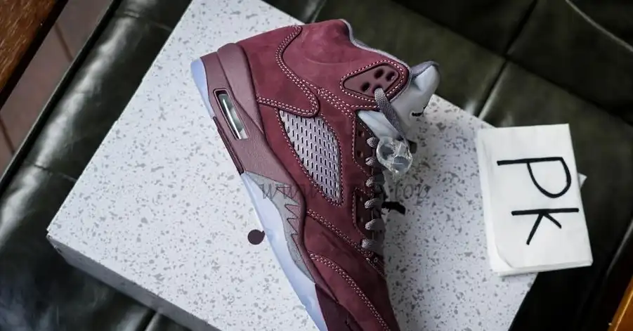 PK GOD Jordan 5 Retro Burgundy 2023 RETAIL MATERIALS READY TO SHIP