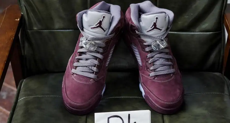 PK GOD Jordan 5 Retro Burgundy 2023 RETAIL MATERIALS READY TO SHIP