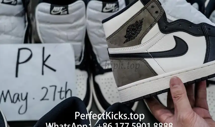 PK 4.0 Air jordan 1 High OG “Dark Mocha”retail materials ready to ship