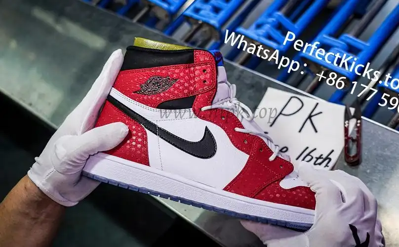 Jordan 1 Retro High Spider Man Origin Story RETAIL MATERIALS READY TO SHIP