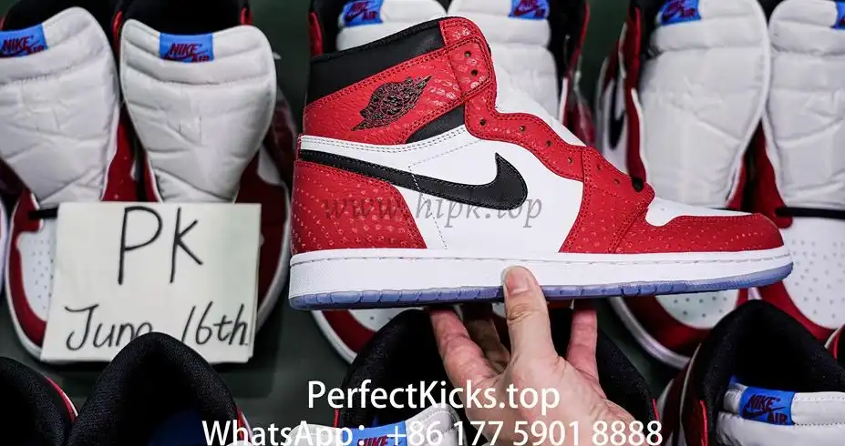 Jordan 1 Retro High Spider Man Origin Story RETAIL MATERIALS READY TO SHIP