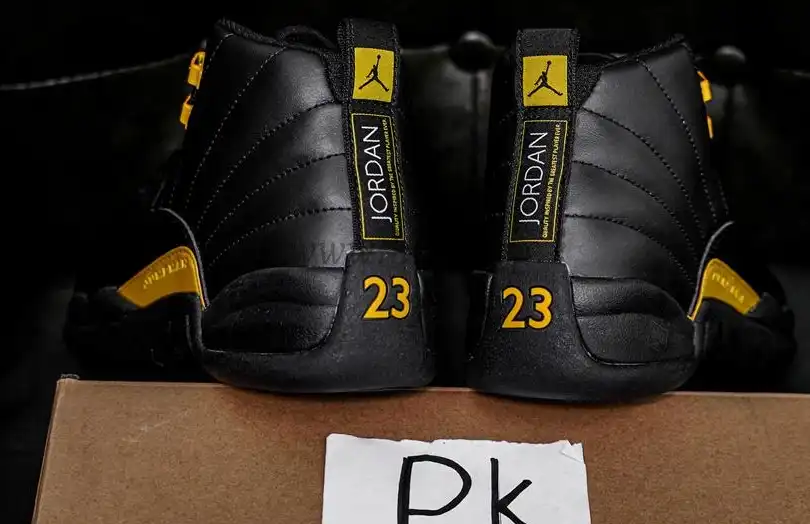 PK GOD Jordan 12 Retro Black Taxi RETAIL MATERIALS READY TO SHIP