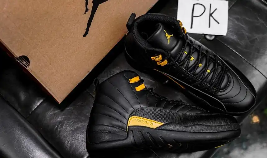 PK GOD Jordan 12 Retro Black Taxi RETAIL MATERIALS READY TO SHIP