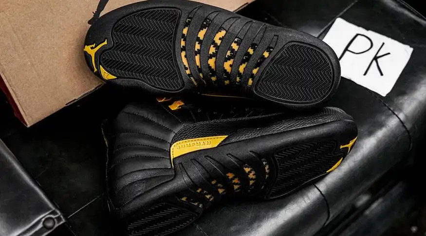 PK GOD Jordan 12 Retro Black Taxi RETAIL MATERIALS READY TO SHIP