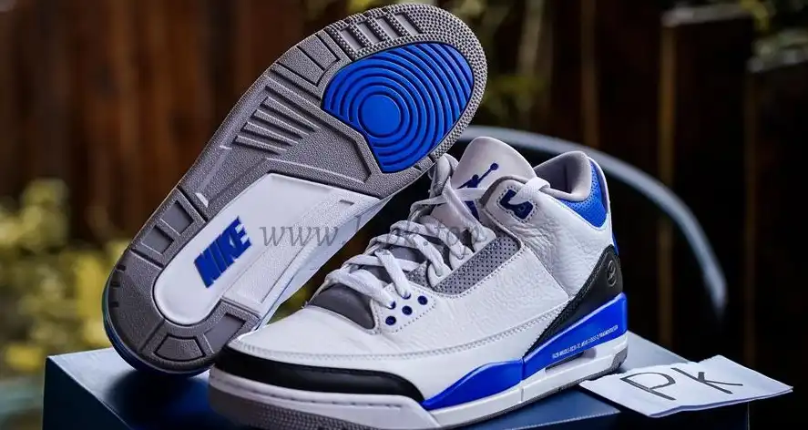 PK GOD Jordan 3 Retro Fragment Blue RETAIL MATERIALS READY TO SHIP