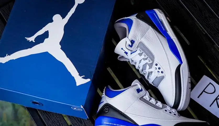 PK GOD Jordan 3 Retro Fragment Blue RETAIL MATERIALS READY TO SHIP