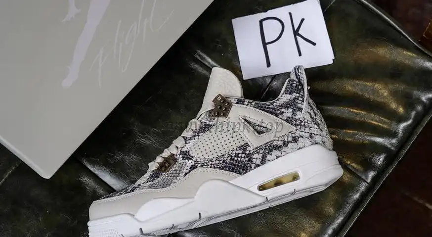 PK GOD Jordan 4 RetroSnakeskin RETAIL MATERIALS READY TO SHIP