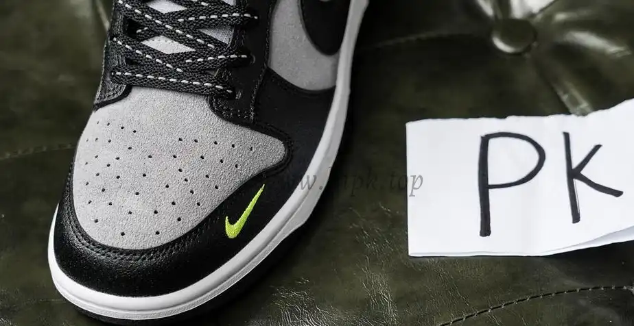 PK GOD Nike Dunk Low Black Grey Green Strike RETAIL MATERIALS READY TO SHIP