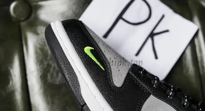 PK GOD Nike Dunk Low Black Grey Green Strike RETAIL MATERIALS READY TO SHIP