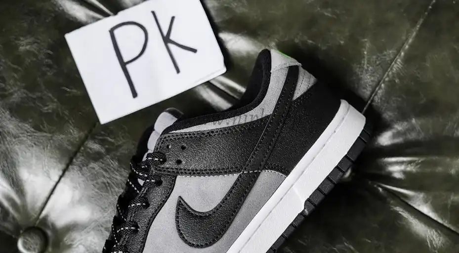 PK GOD Nike Dunk Low Black Grey Green Strike RETAIL MATERIALS READY TO SHIP