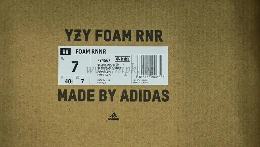 PK GOD adidas Yeezy Foam RNNR Sand RETAIL MATERIALS READY TO SHIP