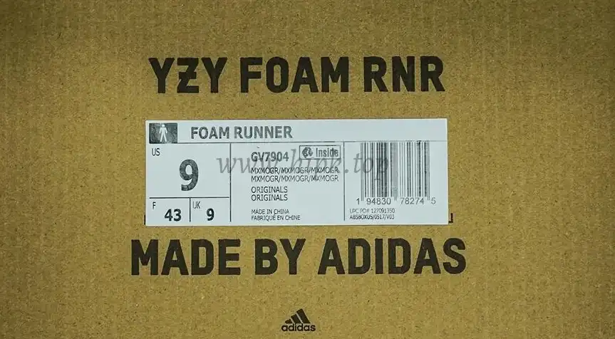 PK GOD adidas Yeezy Foam RNNRMXT Moon Gray RETAIL MATERIALS READY TO SHIP