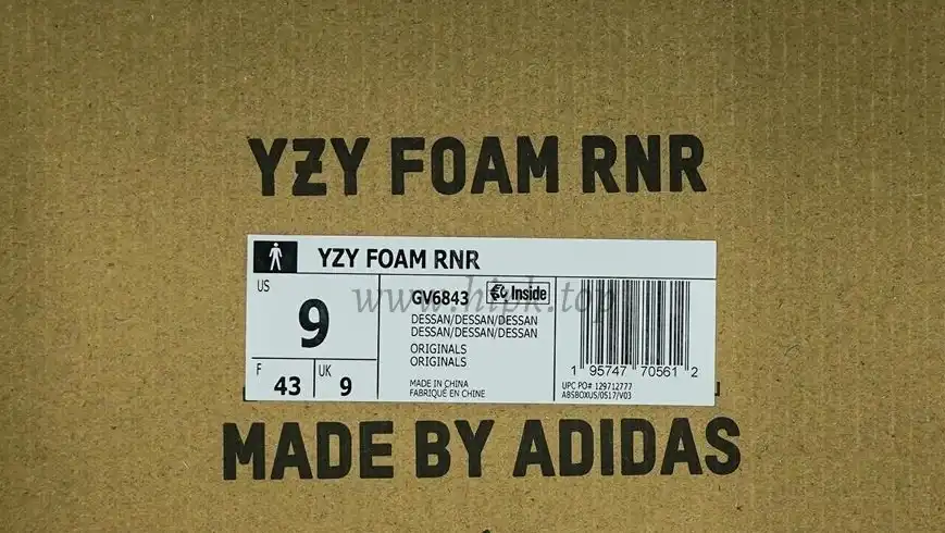 PK GOD adidas Yeezy Foam RNRDesert Sand RETAIL MATERIALS READY TO SHIP