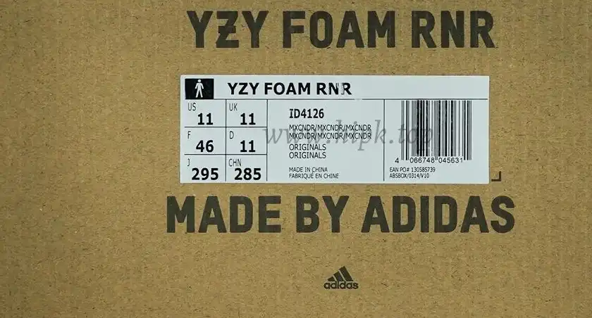 PK GOD adidas Yeezy Foam RNRMX Cinder RETAIL MATERIALS READY TO SHIP