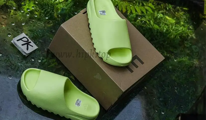 PK GOD adidas Yeezy Slide Glow Green Glossy RETAIL MATERIALS READY TO SHIP