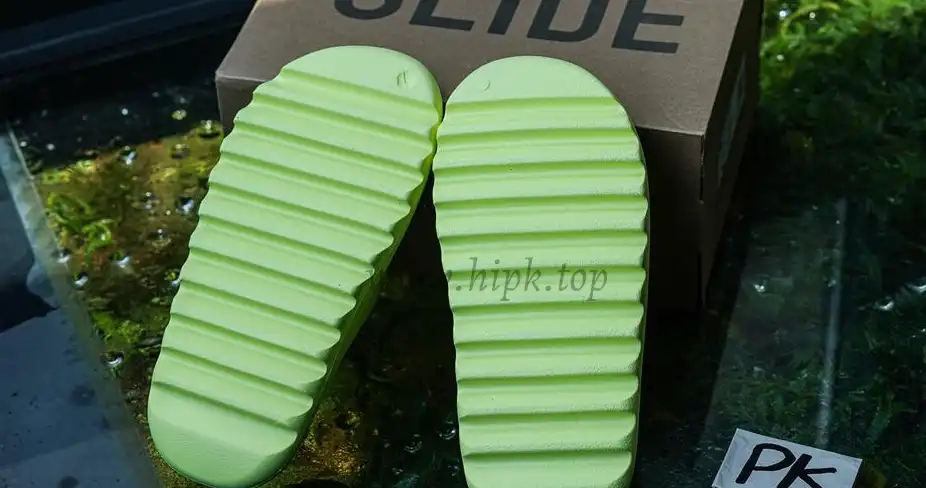 PK GOD adidas Yeezy Slide Glow Green Glossy RETAIL MATERIALS READY TO SHIP