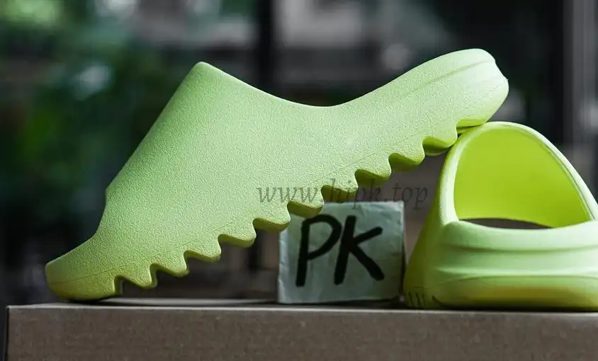 PK GOD adidas Yeezy Slide Glow Green Glossy RETAIL MATERIALS READY TO SHIP