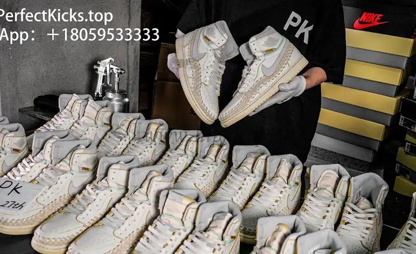 PK GOD Jordan 1 Retro High OG SPUnion Woven Sail RETAIL MATERIALS READY TO SHIP