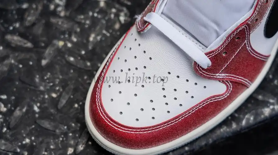 PK GOD Jordan 1 Retro low OG White Red RETAIL MATERIALS READY TO SHIP