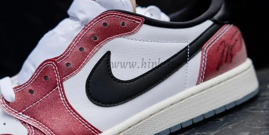 PK GOD Jordan 1 Retro low OG White Red RETAIL MATERIALS READY TO SHIP