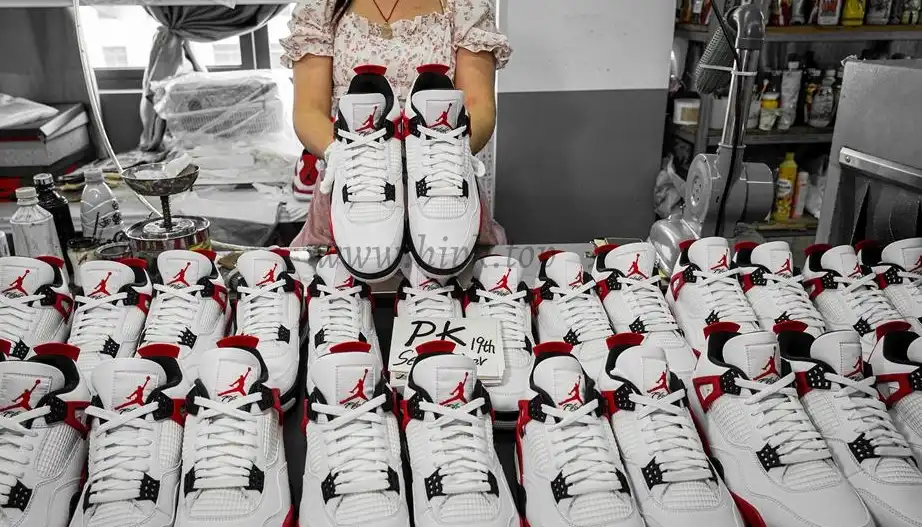 PK GOD Jordan 4 Retro Red Cement RETAIL MATERIALS READY TO SHIP