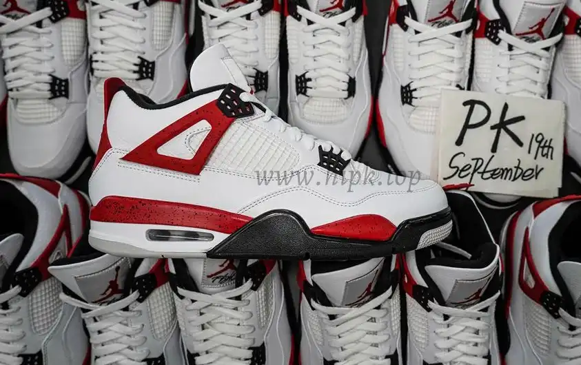 PK GOD Jordan 4 Retro Red Cement RETAIL MATERIALS READY TO SHIP