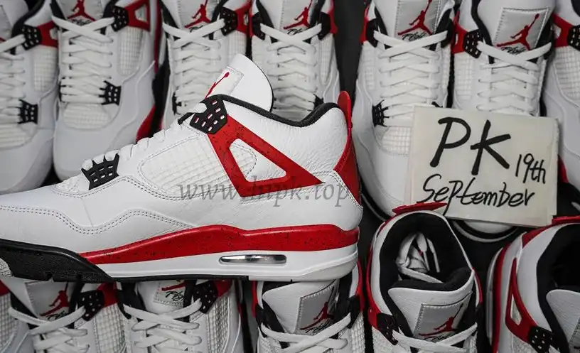 PK GOD Jordan 4 Retro Red Cement RETAIL MATERIALS READY TO SHIP