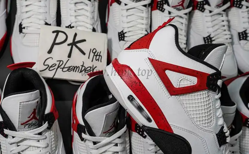 PK GOD Jordan 4 Retro Red Cement RETAIL MATERIALS READY TO SHIP