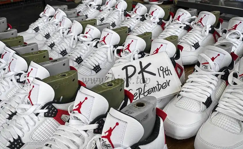 PK GOD Jordan 4 Retro Red Cement RETAIL MATERIALS READY TO SHIP