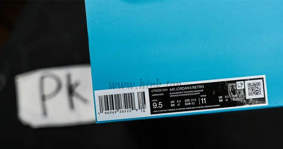 PK GOD Jordan Air Jordan 6 Aqua Black Purple RETAIL MATERIALS READY TO SHIP