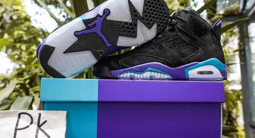 PK GOD Jordan Air Jordan 6 Aqua Black Purple RETAIL MATERIALS READY TO SHIP