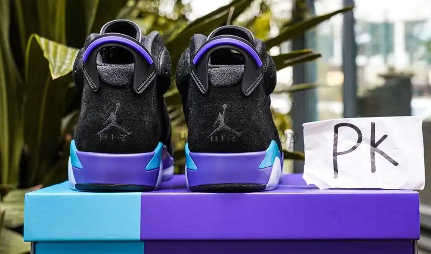 PK GOD Jordan Air Jordan 6 Aqua Black Purple RETAIL MATERIALS READY TO SHIP