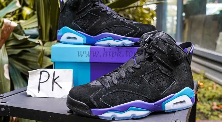 PK GOD Jordan Air Jordan 6 Aqua Black Purple RETAIL MATERIALS READY TO SHIP