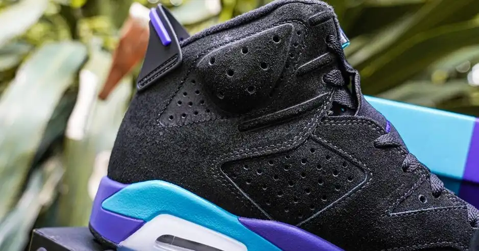 PK GOD Jordan Air Jordan 6 Aqua Black Purple RETAIL MATERIALS READY TO SHIP