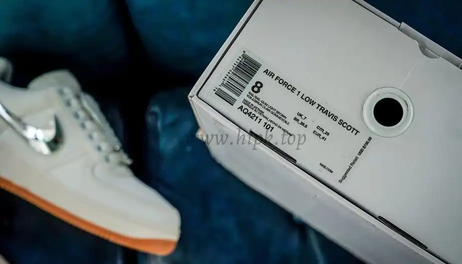 PK GOD Nike Air Force 1 Low Travis Scott Sail RETAIL MATERIALS READY TO SHIP