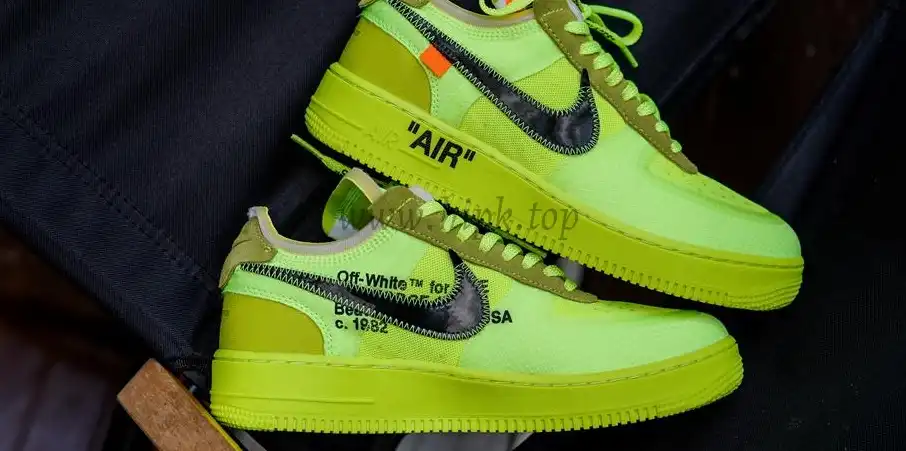 PK God OFF-WHITE x Nike Air Force 1 Volt OW AF1 Lemon Yellow AO4606-700 Ready to ship