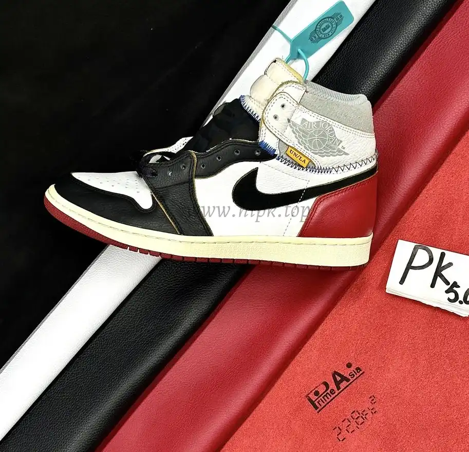 PK 5.0 Jordan 1 Retro High Union Los Angeles Black Toe RETAIL MATERIALS READY TO SHIP