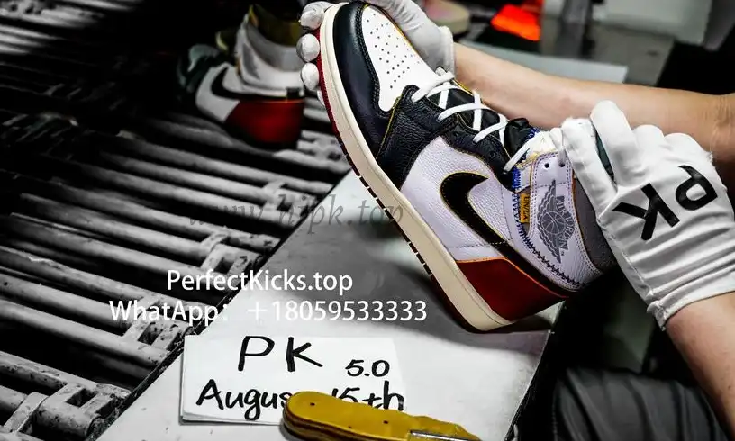 PK 5.0 Jordan 1 Retro High Union Los Angeles Black Toe RETAIL MATERIALS READY TO SHIP