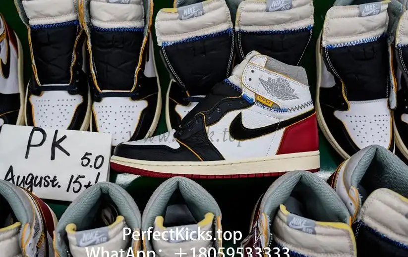 PK 5.0 Jordan 1 Retro High Union Los Angeles Black Toe RETAIL MATERIALS READY TO SHIP