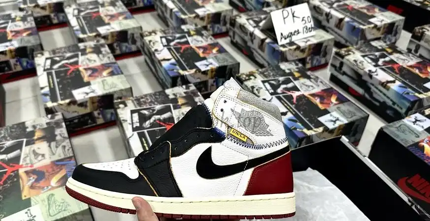 PK 5.0 Jordan 1 Retro High Union Los Angeles Black Toe RETAIL MATERIALS READY TO SHIP