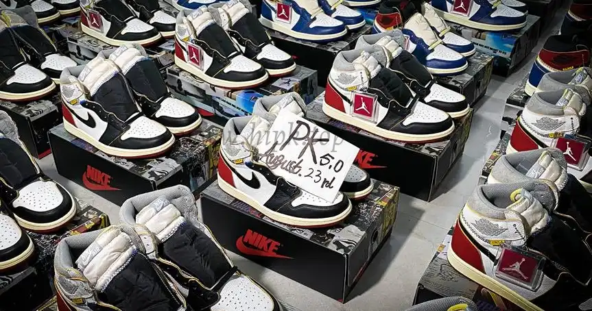 PK 5.0 Jordan 1 Retro High Union Los Angeles Black Toe RETAIL MATERIALS READY TO SHIP