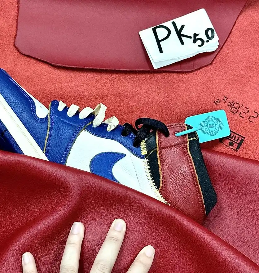 PK 5.0 Jordan 1 Retro High Union Los Angeles Blue Toe RETAIL MATERIALS READY TO SHIP