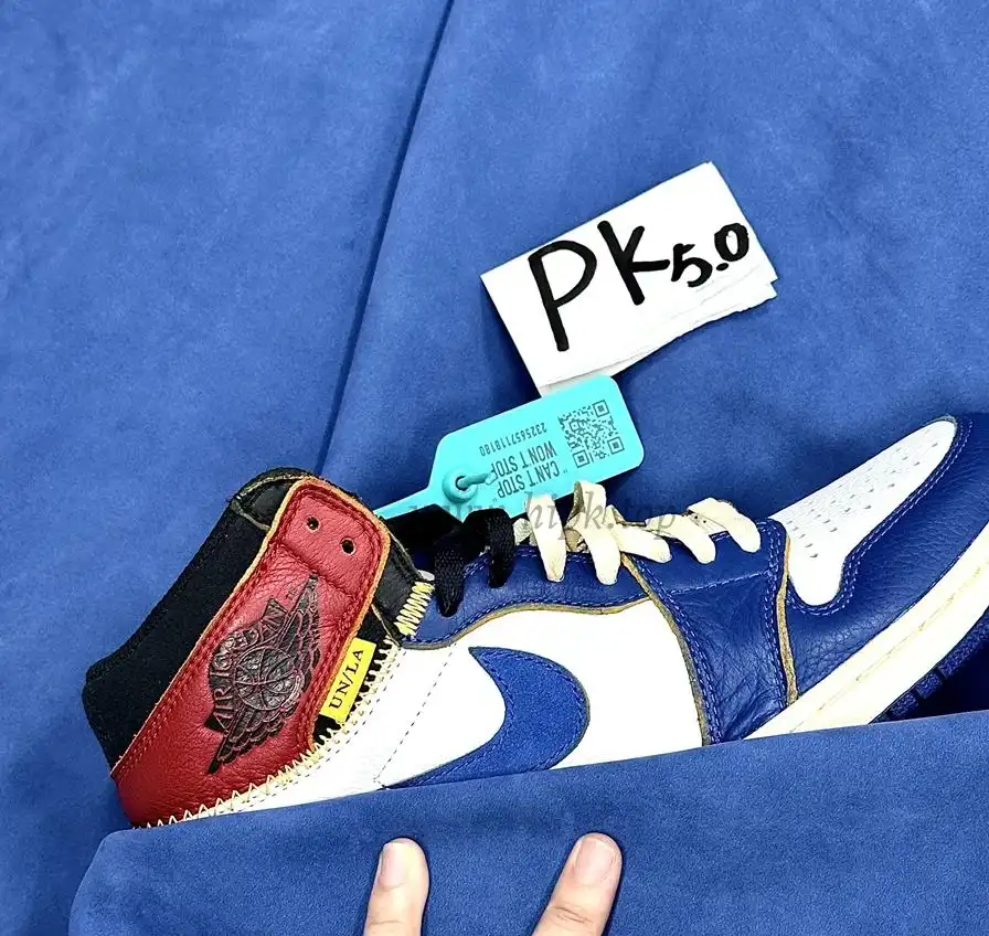 PK 5.0 Jordan 1 Retro High Union Los Angeles Blue Toe RETAIL MATERIALS READY TO SHIP