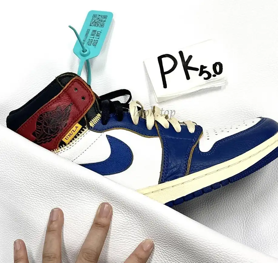 PK 5.0 Jordan 1 Retro High Union Los Angeles Blue Toe RETAIL MATERIALS READY TO SHIP