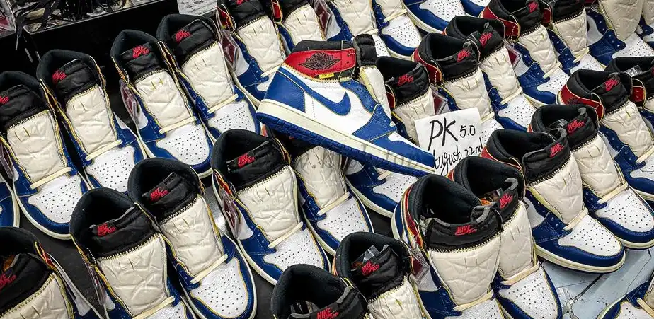 PK 5.0 Jordan 1 Retro High Union Los Angeles Blue Toe RETAIL MATERIALS READY TO SHIP