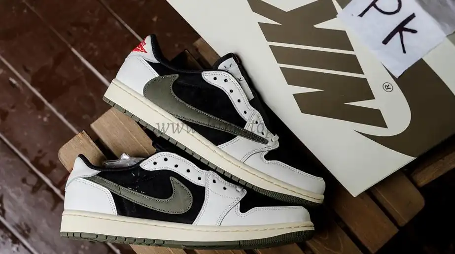 PK 4.0 Jordan 1 Retro Low OG SP Travis Scott 4.0 Olive RETAIL MATERIALS READY TO SHIP